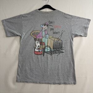 Vintage 1990s Maxine "Im Busy right now..." AOP Graphics Grey Tee Shirt Medium